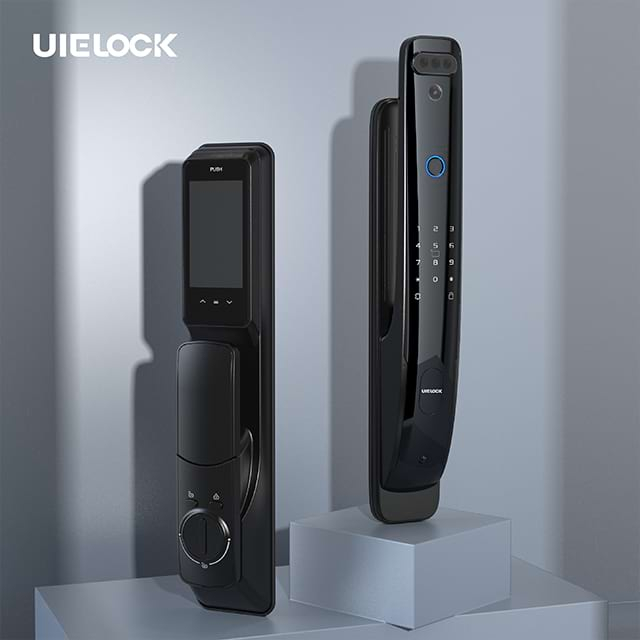 QA70 Vingerafdruk 3D -gesigherkenning Tuya Smart Door Lock met kamera