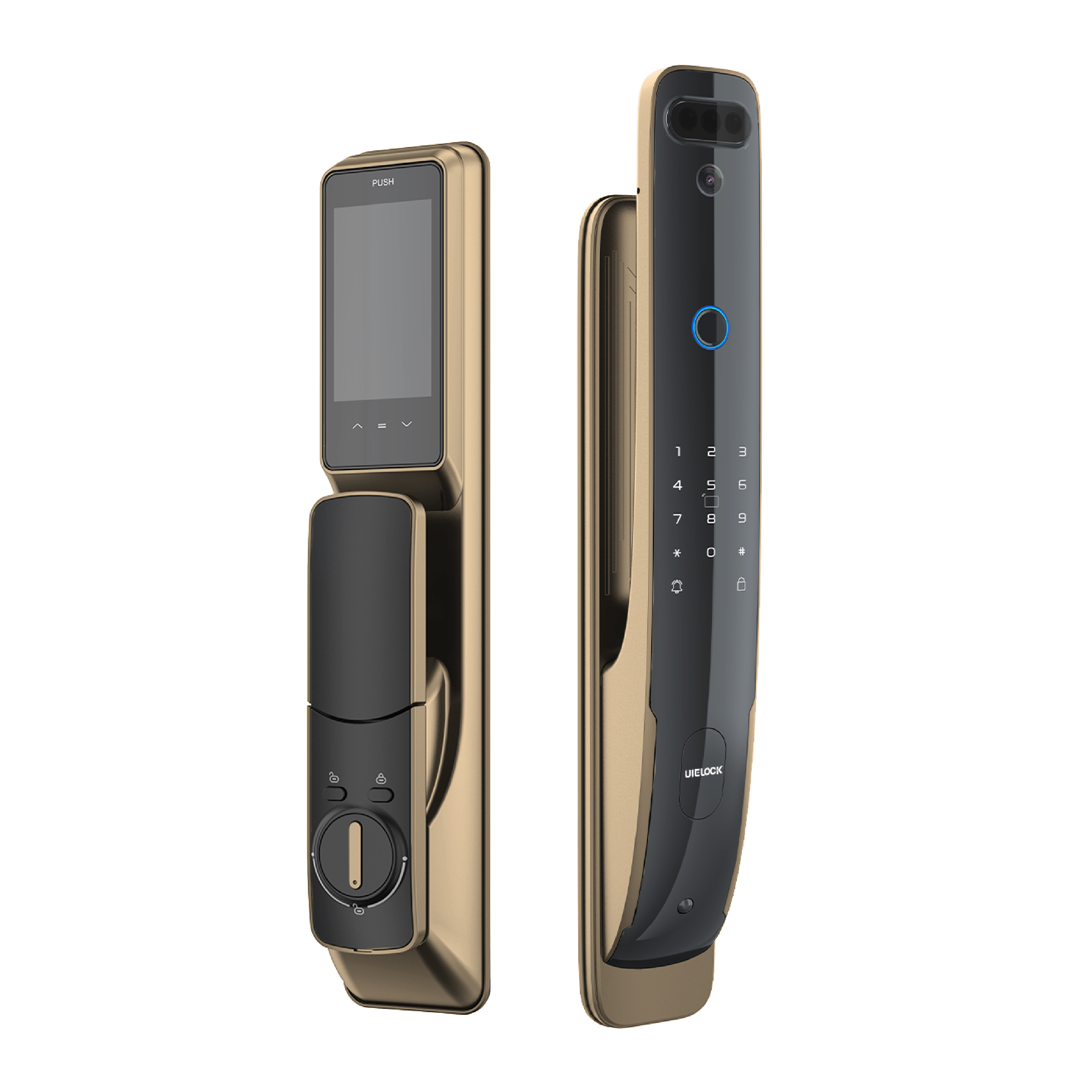 QA70 Vingerafdruk 3D -gesigherkenning Tuya Smart Door Lock met kamera