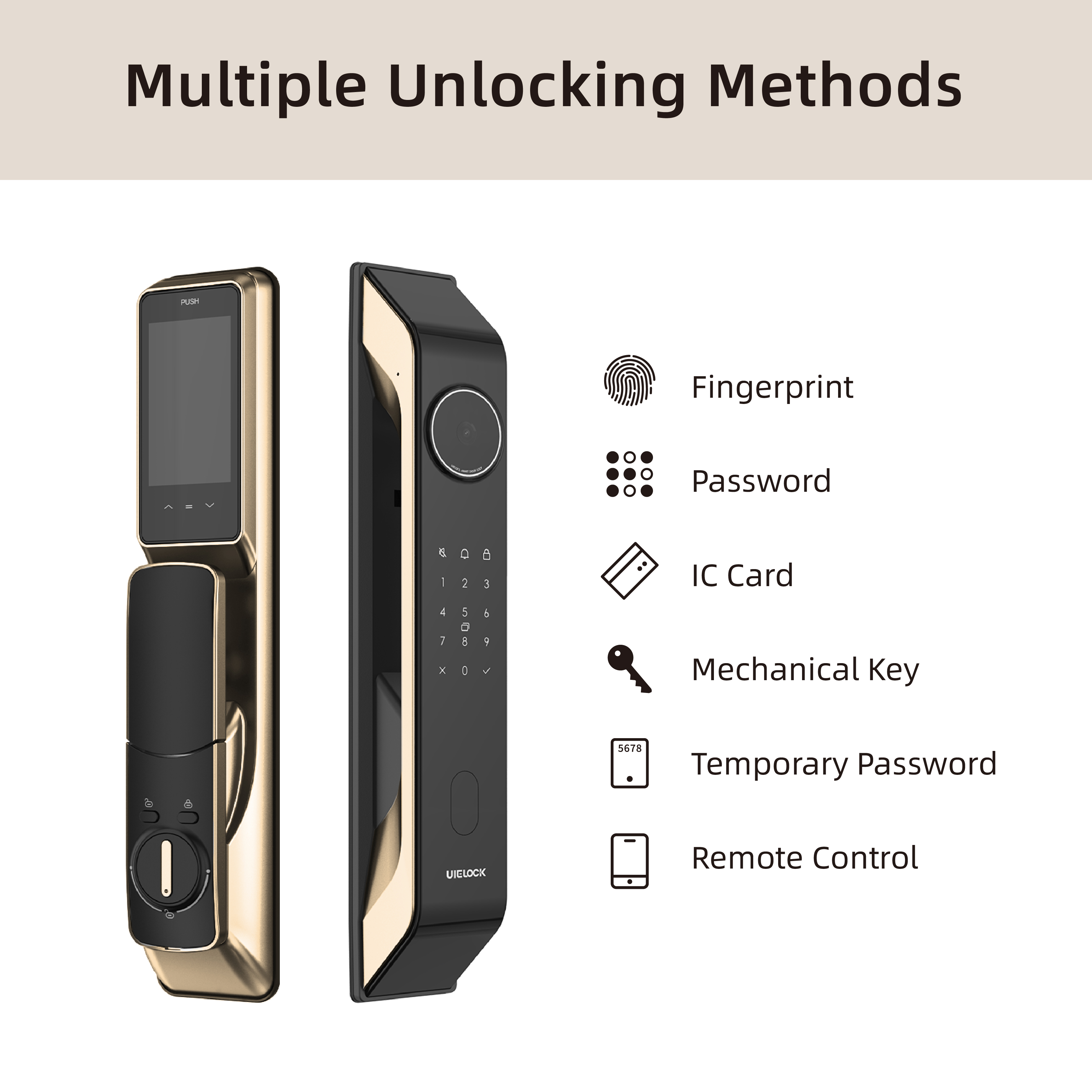 Q62 Digit&aacute;ln&iacute; Smart Lock S otiskem prstu pro br&aacute;nu