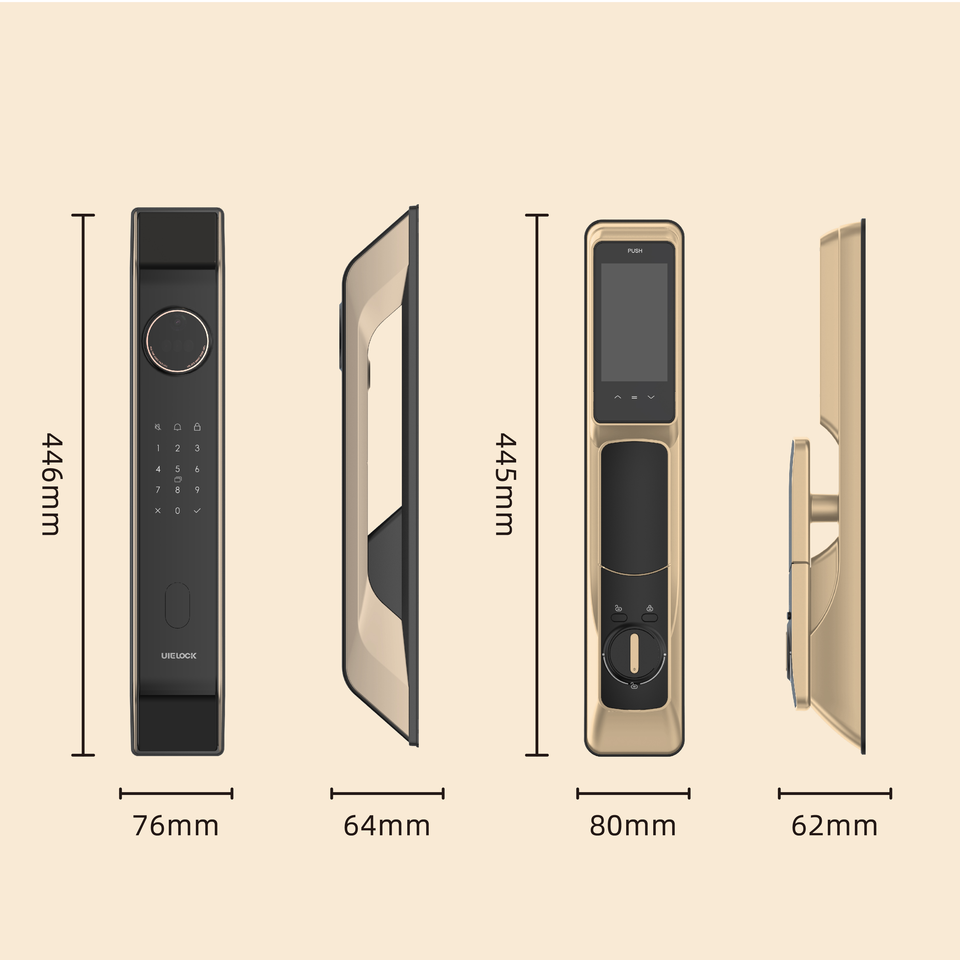 Q62 Digit&aacute;ln&iacute; Smart Lock S otiskem prstu pro br&aacute;nu